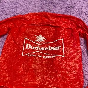 Plastic Hawaii Budweiser rain jacket